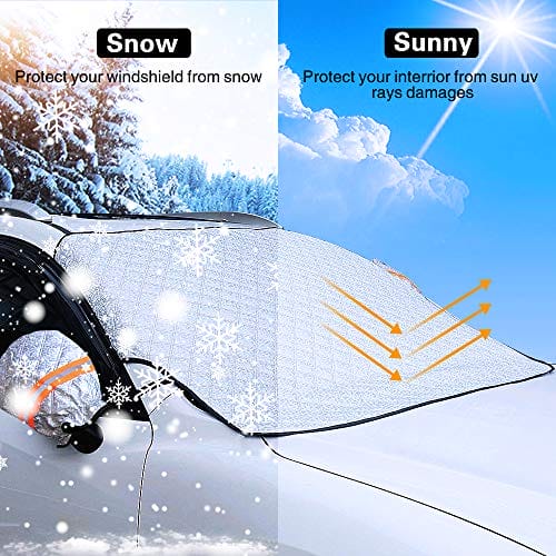 Osłona przedniej szyby samochodowej magnes składana z dwoma - obrazek 2