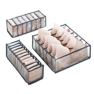 CENRONG Organizer do szuflad na bieliznę 3 sztuki składany