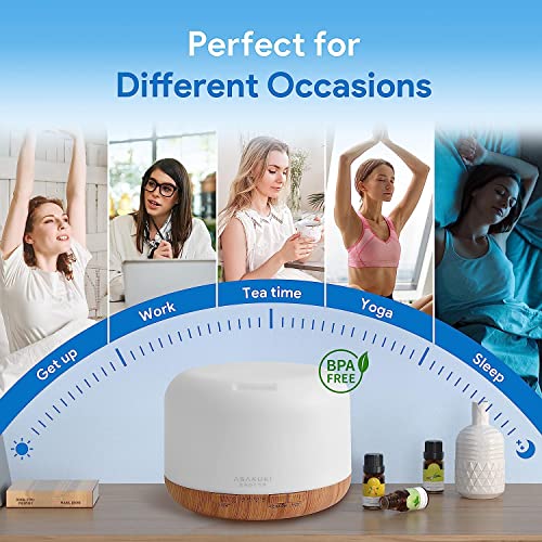 ASAKUKI Dyfuzor zapachowy 500 ml - 5w1, cichy, zdrowe środowisko, idealny do różnych zastosowań - obrazek 3