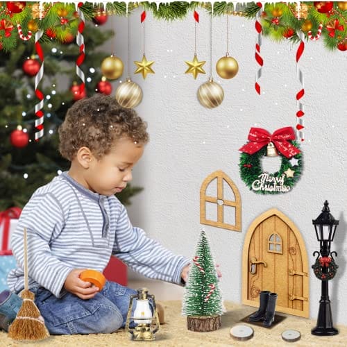 AIQII Zestaw akcesoriów do drzwi bożonarodzeniowych - obrazek 2