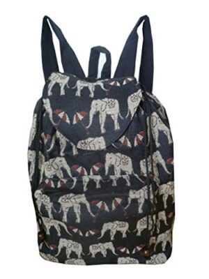 Ariyas Thaishop Plecak z bawełny ręcznie tkany z wzorem