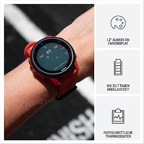 Garmin Forerunner 745 Smartwatch do Biegania GPS Czerwony - Monitor aktywności z szybkim dostępem do statystyk, muzyki i płatności - obrazek 7