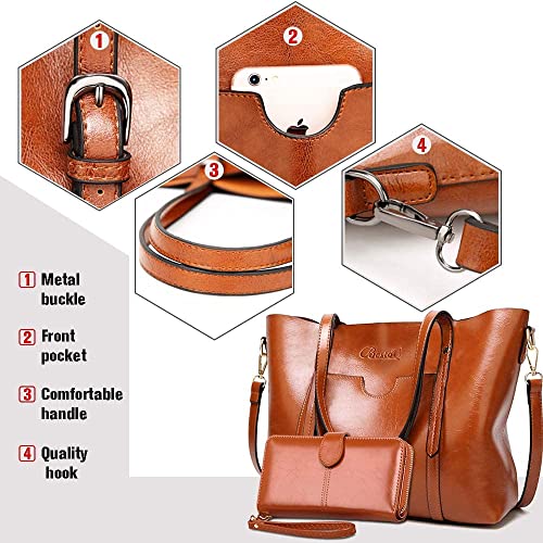 BestoU Torebka damska Shopper torba na ramię niebieska torba na ramię - obrazek 5