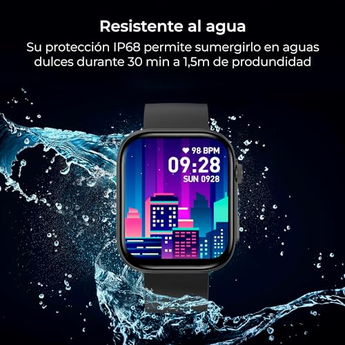 Kontakt Smartwatch Wyświetlacz IPS 2,01" Aut. 5 dni tryby sportowe i zdrowotne, połączenia asystenci głosowi, zanurzalny, czarny - obrazek 7