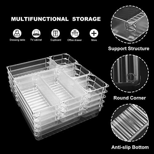 TOPSEAS 22 organizery do szuflad przezroczyste organizery do - obrazek 3