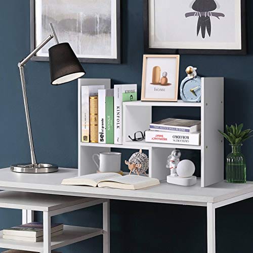 AYNEFY Regał na biurko regulowany regał na książki mini - obrazek 9