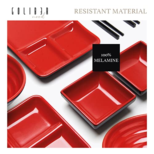 GOLIBER 10-częściowy zestaw naczyń japońskich - Wszystko, czego potrzebujesz do autentycznego japońskiego posiłku - obrazek 6