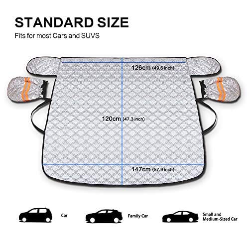 Osłona przedniej szyby samochodowej magnes składana z dwoma - obrazek 4