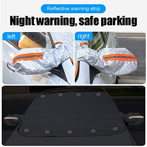 Bseical Plandeka samochodowa na zimę osłona przedniej szyby - obrazek 2