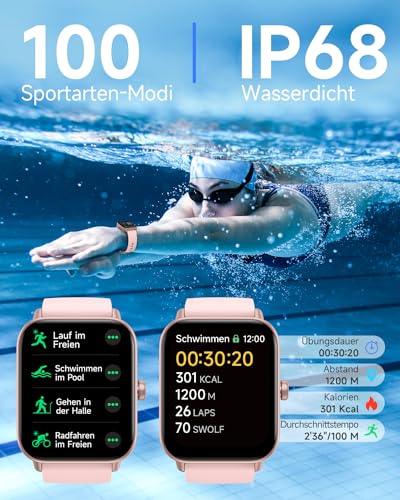 TOOBUR Smart Watch dla kobiet z wbudowanym Alexą 1.8″ Kompatybilny z Androidem iPhone - Monitorowanie zdrowia, długi czas pracy baterii i personalizowalny wygląd - obrazek 4