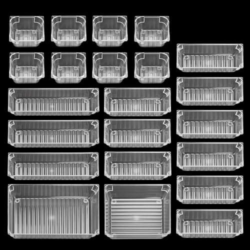 TOPSEAS 22 organizery do szuflad przezroczyste organizery do