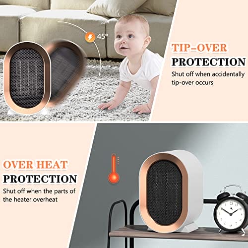 Mały termowentylator 220 V 1200 W ogrzewanie ceramiczne 2 - obrazek 6