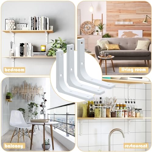 6 Stück Schwarz Regalträger ,Wandhalterungen Schwerlast 100 - obrazek 3