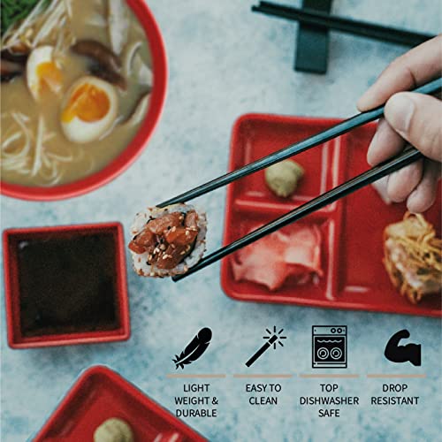 GOLIBER 10-częściowy zestaw naczyń japońskich - Wszystko, czego potrzebujesz do autentycznego japońskiego posiłku - obrazek 4