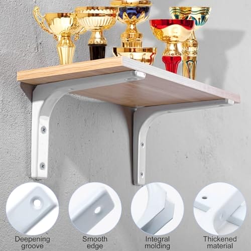 6 Stück Schwarz Regalträger ,Wandhalterungen Schwerlast 100 - obrazek 5