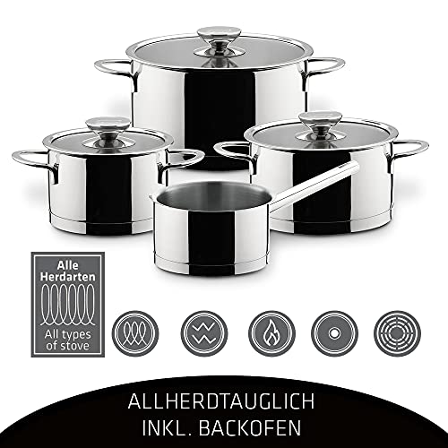 Berndes Milessima 4-częściowy zestaw garnków garnki ze stali - obrazek 2