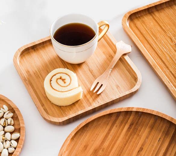 Bambusowa taca na herbatę dekoracyjna taca do serwowania - obrazek 4