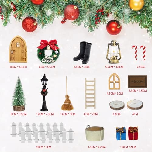 AIQII Zestaw akcesoriów do drzwi bożonarodzeniowych - obrazek 5