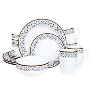 fanquare Zestaw Obiadowy Porcelana Serwis Obiadowy dla 4 - Wykwintne, praktyczne i trwałe