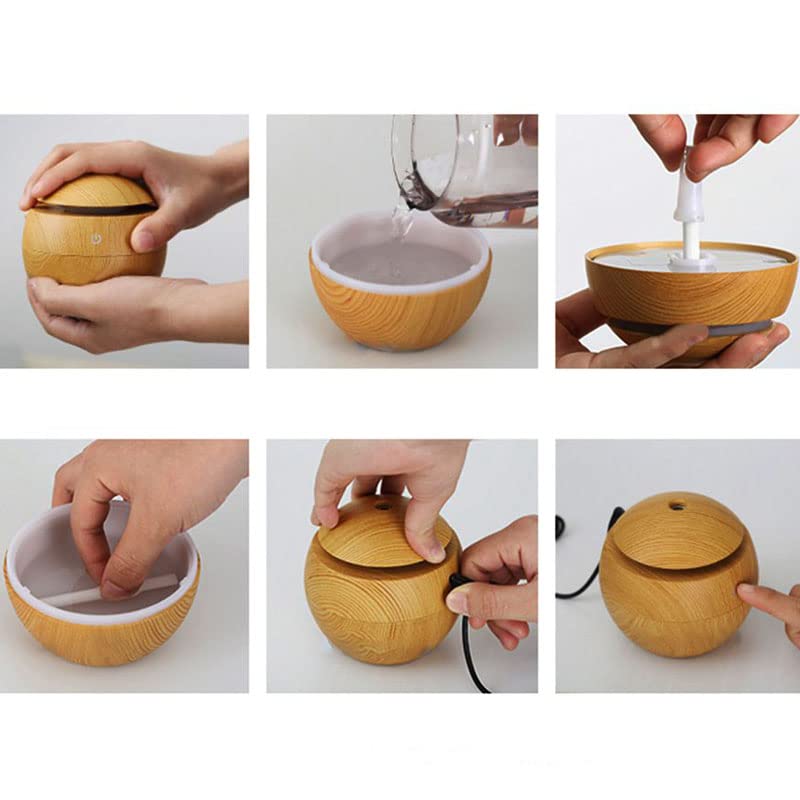 Retoo Ultradźwiękowy dyfuzor zapachowy z kolorowym oświetleniem LED - obrazek 5