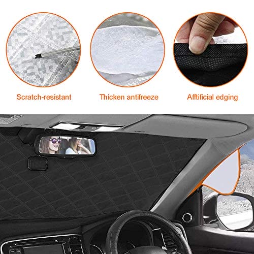 Bseical Plandeka samochodowa na zimę osłona przedniej szyby - obrazek 7