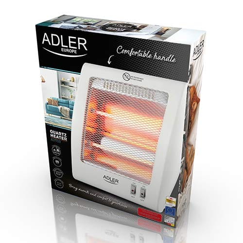 Adler Heater Halogen White Multicolour One Size - obrazek 3