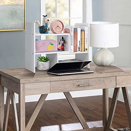 AYNEFY Regał na biurko regulowany regał na książki mini - obrazek 6