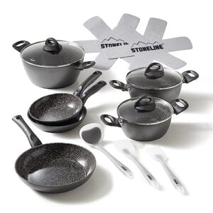 STONEDINE Ceramic Cookware Set 14 Pieces.