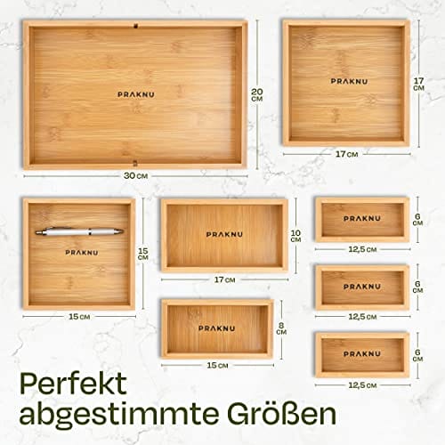 Zestaw 8 pudełek na organizery do szuflad - Wykonane z - obrazek 7