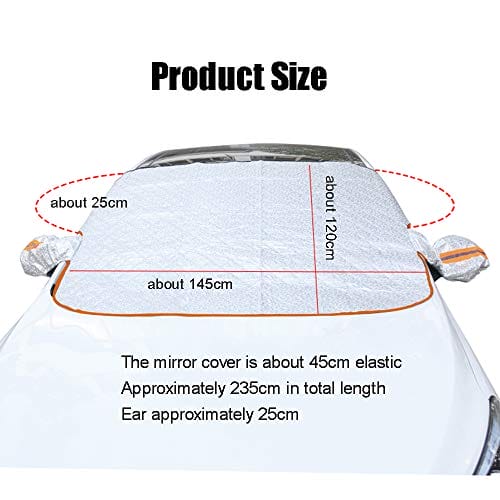 Bseical Plandeka samochodowa na zimę osłona przedniej szyby - obrazek 4