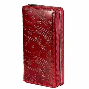 MATADOR Portfel damski - prawdziwa skóra z 18 przegródkami na karty, s