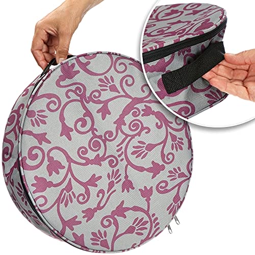 COM-FOUR 2x woreczki do przechowywania wianków i girland - duzy pojemnik z uchwytem do przenoszenia na ozdoby swiateczne, stroiki wielkanocne, wience adwentowe - ozdobny woreczek na wianek - obrazek 4