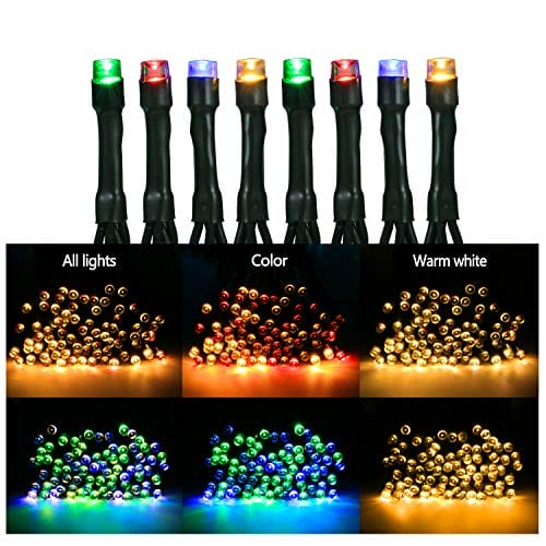 BOWKA łańcuch świetlny 15 m, 150 diod LED, możliwość ściemniania, 3 tryby świecenia: ciepła biel/RGB/ciepła biel i światło RGB, timer 4/8 godzin, wodoszczelny, nastrojowe światła do pokoju, na Boże - obrazek 4