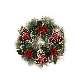 Canzoon Świąteczny wieniec na drzwi, wiszący sztuczny wieniec bożonarodzeniowy, dekoracje zestaw, Boże Narodzenie, sosna, wieniec na Halloween, Wielkanoc, Święto Dziękczynienia, wewnątrz, na zewnątrz, dekoracja domu