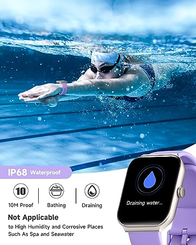 TOOBUR Smart Watch dla kobiet z wbudowanym Alexą 1.95" Monitor aktywności z funkcją odbierania/robienia połączeń, wodoszczelność IP68, pomiar poziomu tlenu we krwi, tętna, snu, 100 trybów sportowych. Kompatybilny z Androidem i iOS - obrazek 8