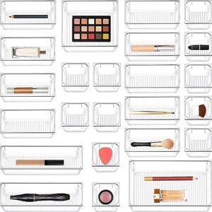 Siundam Organizer do szuflad 24 sztuki przezroczyste