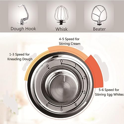 Mikser stojący Robot kuchenny Blender do ciasta 1000 W 4 - obrazek 3