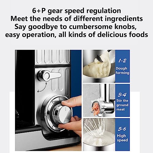 PAHION Robot kuchenny mikser 1000 W 5 l maszynka do mięsa i - obrazek 4