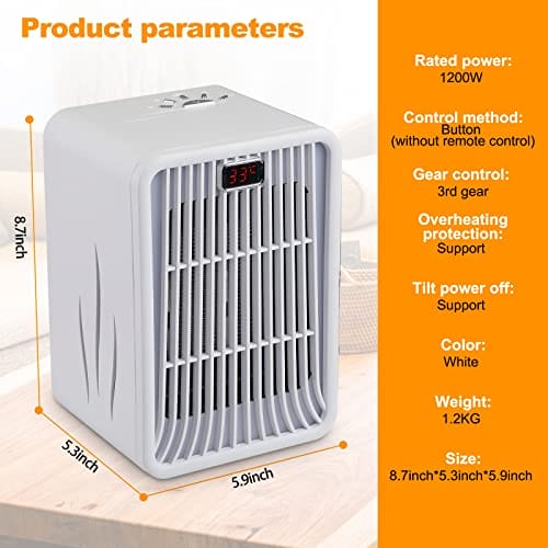 Blisstaar termowentylator z termostatem zabezpieczenie przed - obrazek 2