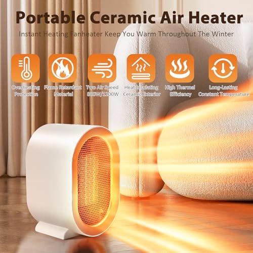 Weinsamkeit termowentylator energooszczędny 1200 W ciche - obrazek 5