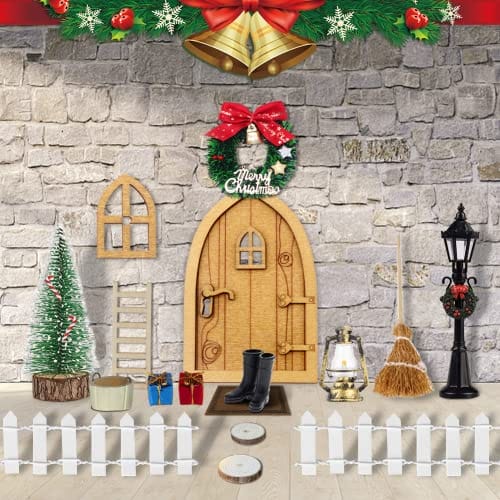 AIQII Zestaw akcesoriów do drzwi bożonarodzeniowych - obrazek 4