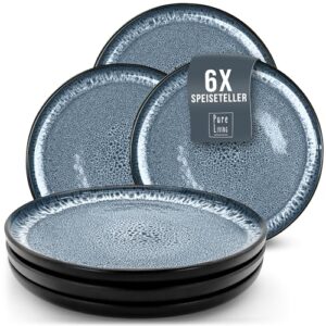 6 x duże talerze z kamionki seria Ibiza eleganckie talerze