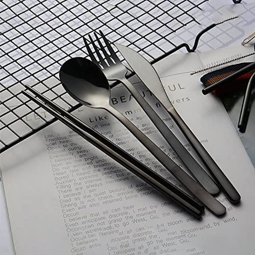 9 sztuk przenośnych przyborów ze stali nierdzewnej zestaw - obrazek 5