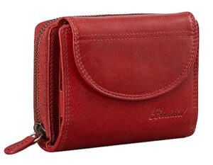 Benthill Damski portfel z prawdziwej skóry - kompaktowy skórzany portf