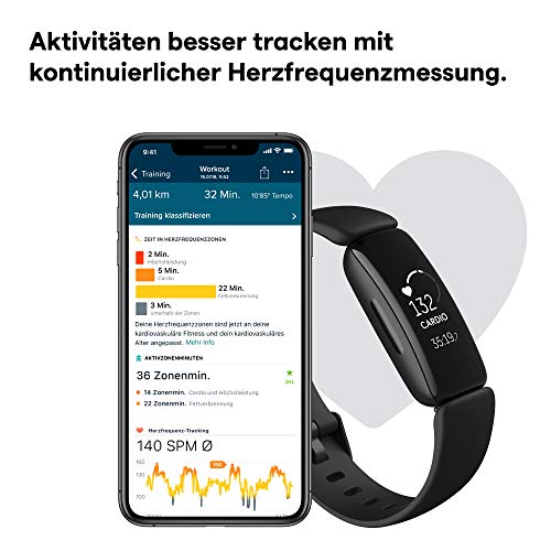 Fitbit Inspire 2 Health - Monitor aktywności z oceną gotowości do treningu i 10-dniowym czasem pracy baterii - obrazek 5