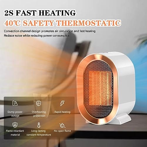 Mały termowentylator 220 V 1200 W ogrzewanie ceramiczne 2 - obrazek 7