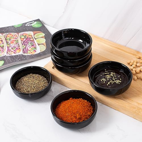 Urban Lifestyle 6 x miseczka do dipów porcelana 35 ml czarna - stylowy zestaw miseczek do sosów - obrazek 2