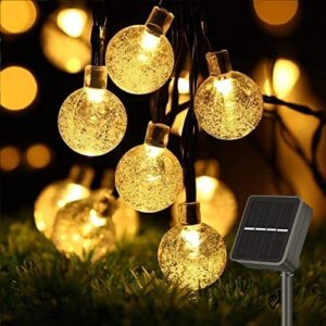 HITSZS Girlanda Światła Zewnętrzne Solar 11M 60 Led String Światła Wodoodporna 8 Tryby do ogrodu, Wesela,taras, patio, imprezy