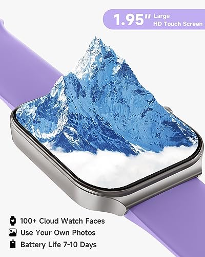 TOOBUR Smart Watch dla kobiet z wbudowanym Alexą 1.95" Monitor aktywności z funkcją odbierania/robienia połączeń, wodoszczelność IP68, pomiar poziomu tlenu we krwi, tętna, snu, 100 trybów sportowych. Kompatybilny z Androidem i iOS - obrazek 11