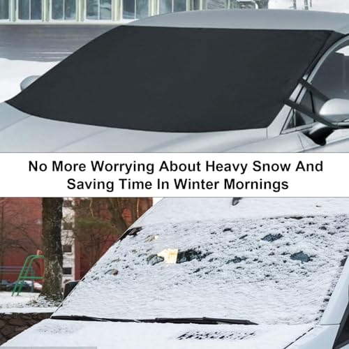 xnnmzhao Osłona przedniej szyby z szuflą do śniegu z osłoną - obrazek 5